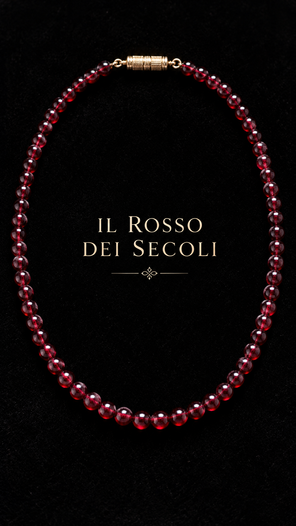 Raffinato collier a girocollo con chiusura a vite con perle di vetro Boemo, ca anni ‘60