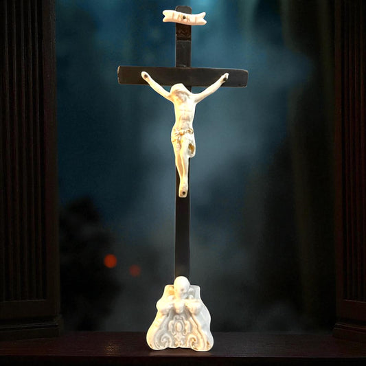 Antica croce con teschio e cherubino, Vieux Paris iconografia rara