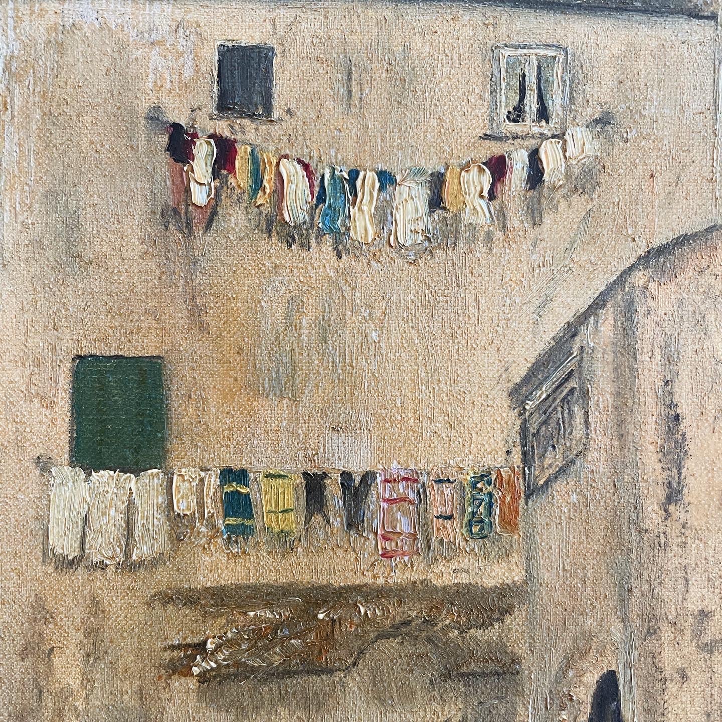 Franzitto 1975 oil on canvas old city