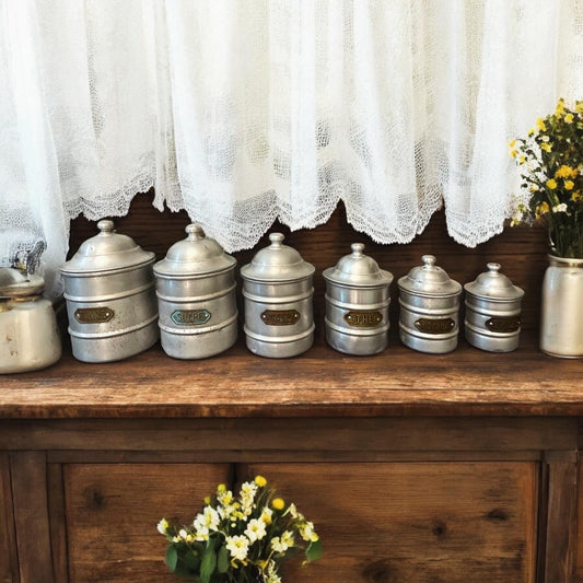 Set of 6 Provencal kitchen jars