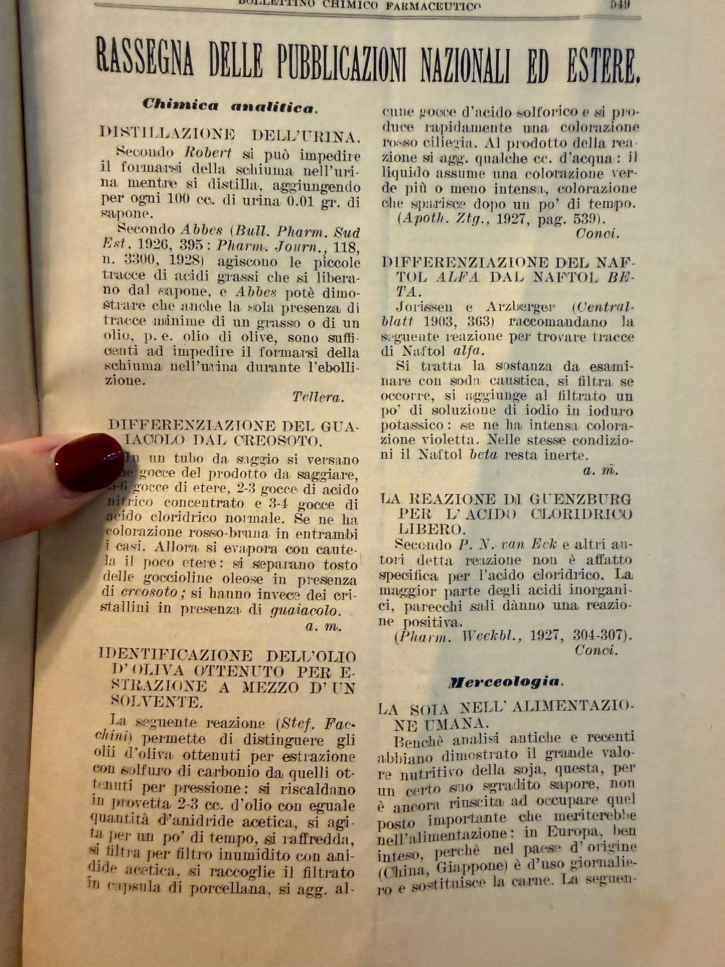 Coppia riviste Bollettino Farmaceutico 1928