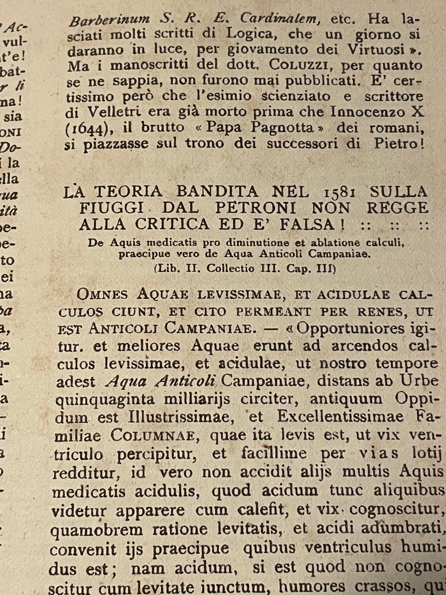 Libro raro 1933 monografia acqua Fiuggi