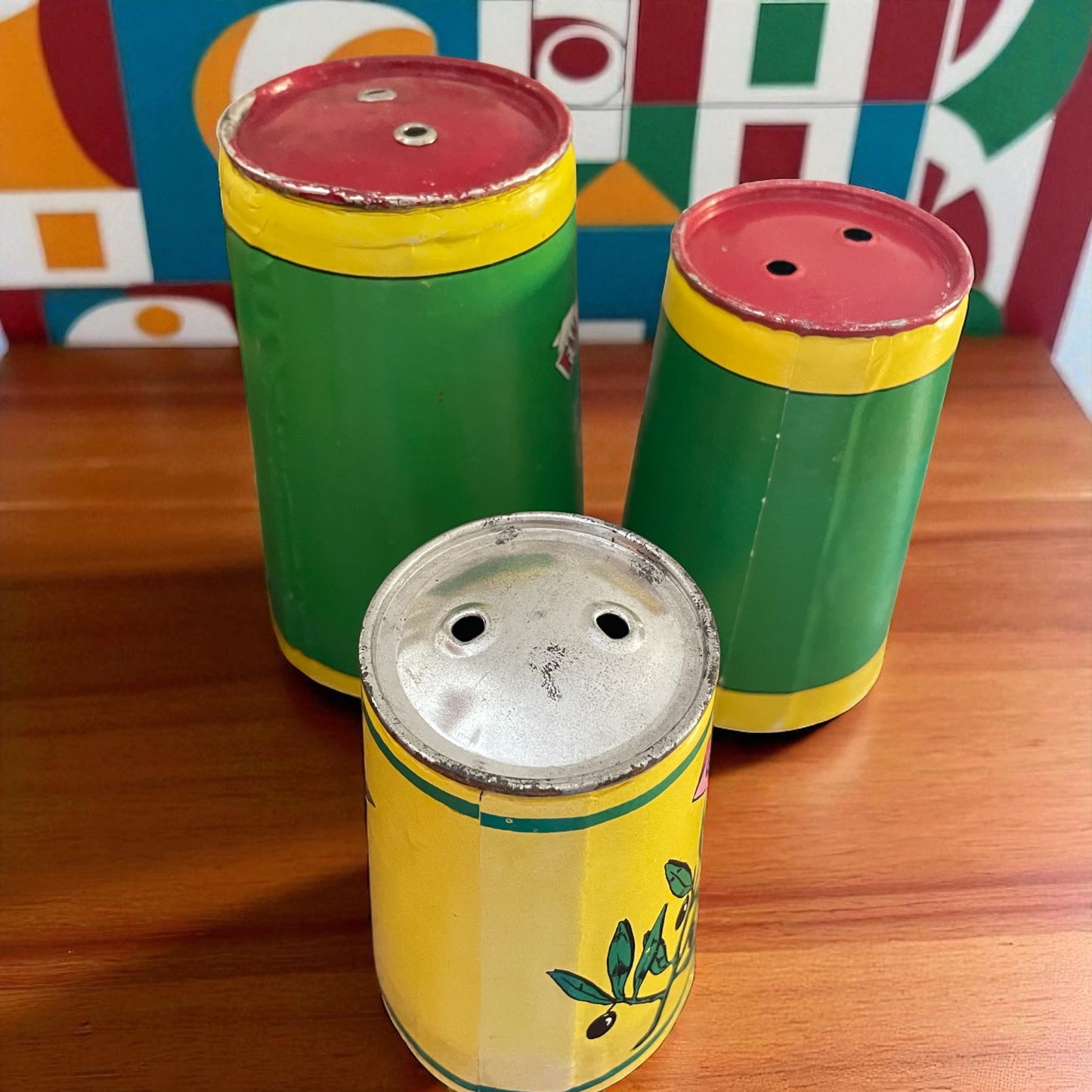 Tris cappellotti pubblicitari vintage anni ‘50 per olio d’Oliva