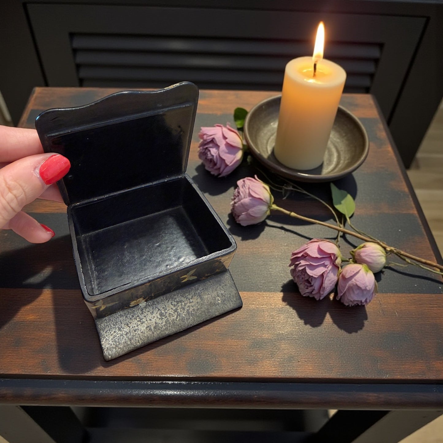 Antico Vesta Case in papier mâché Art Nouveau da casa