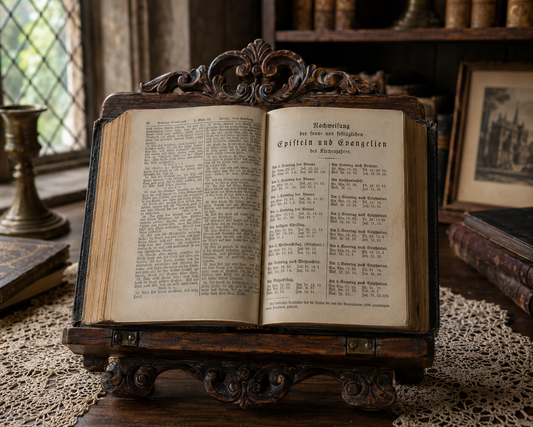 Antica Bibbia luterana del 1904 in caratteri gotici
