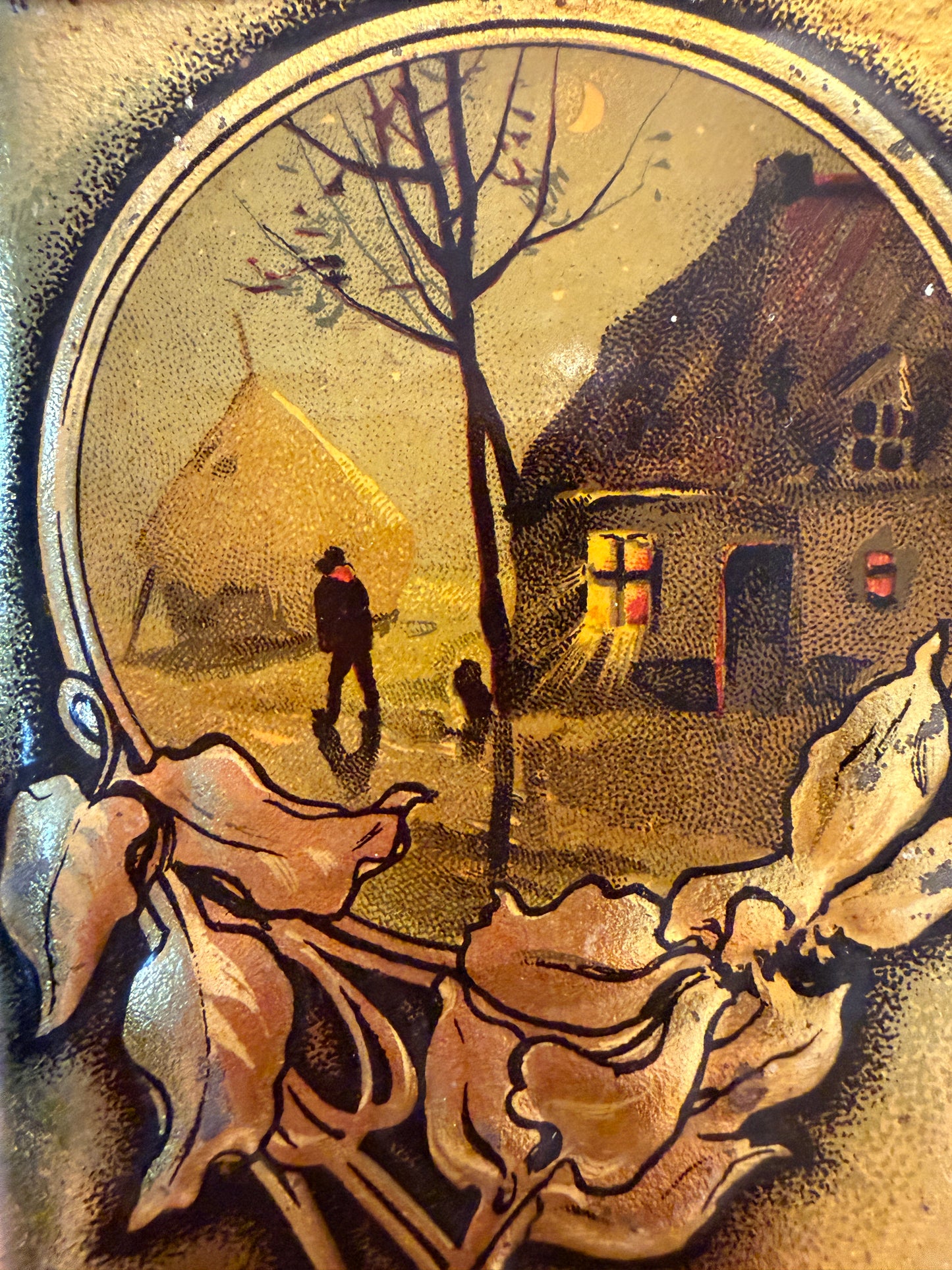 Set n. 3 antiche scatole di latta Leroux Cambrai rarissime art Nouveau per cicoria, dolci e farina.