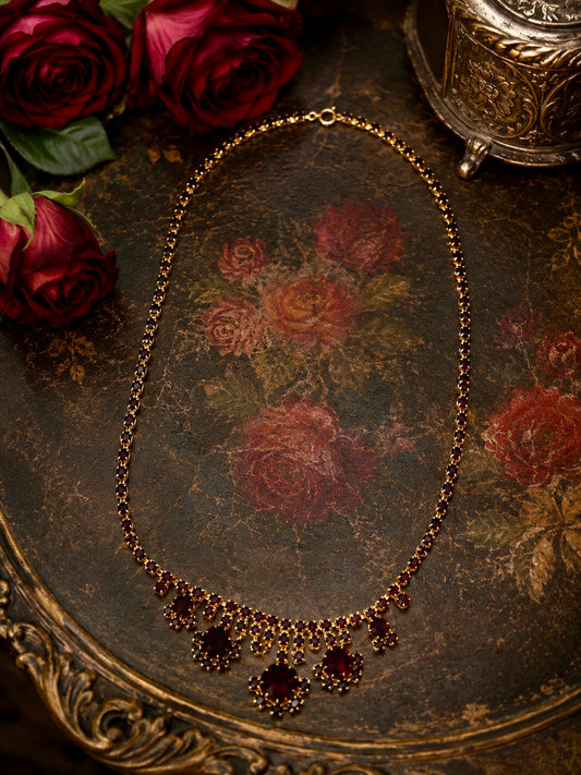Collana anni ‘50 cristalli boemi garland style