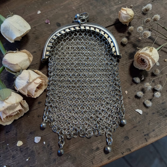Antico porta monete argento da Châtelaine fine ‘800 primo ‘900