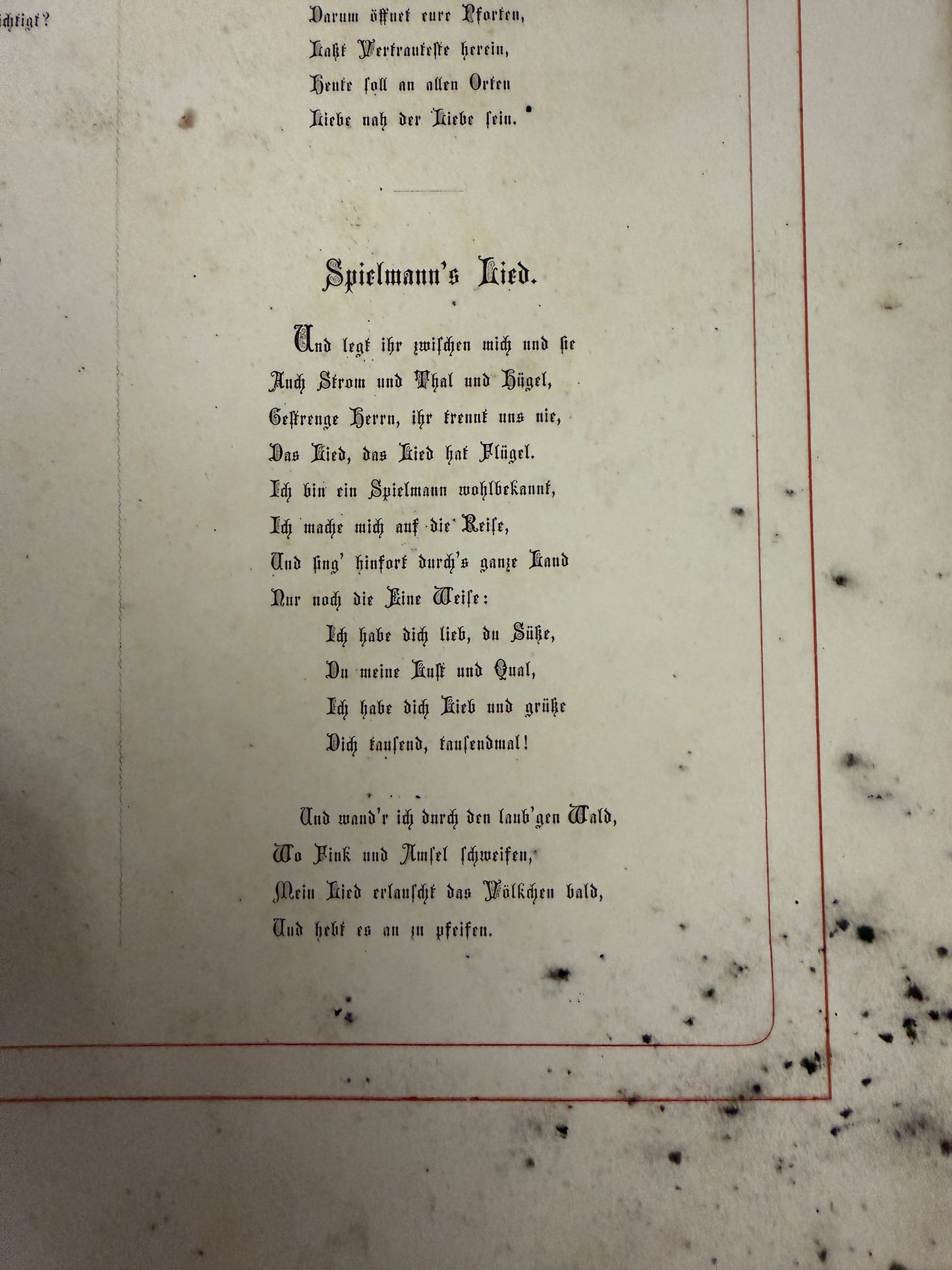 Antico album di canti e poesie Liederleben, Germania fine ‘800 con ricche cromolito