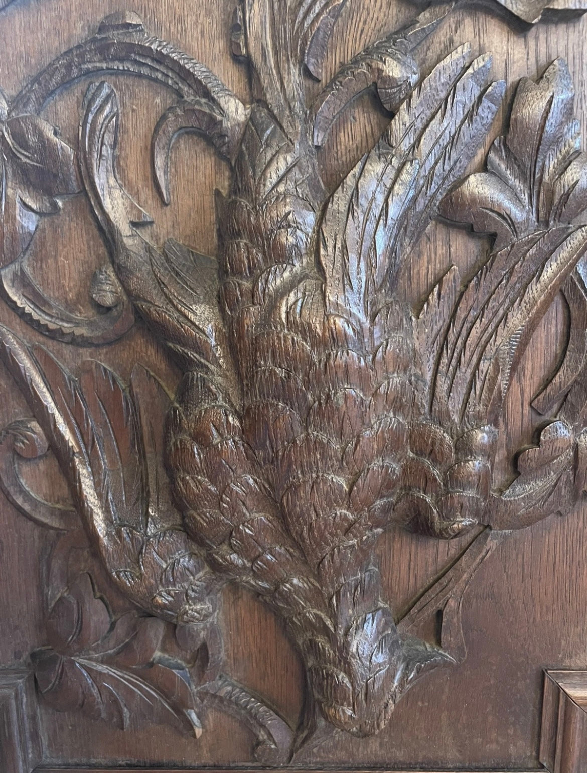 Coppia pannelli boiserie, tema venatorio, fine ottocento