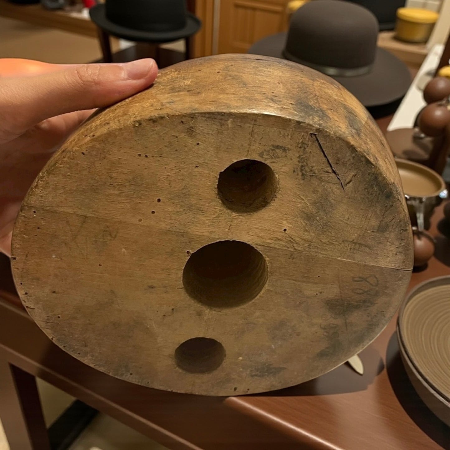 Antica forma da cappello da modisteria Belga, primo ‘900