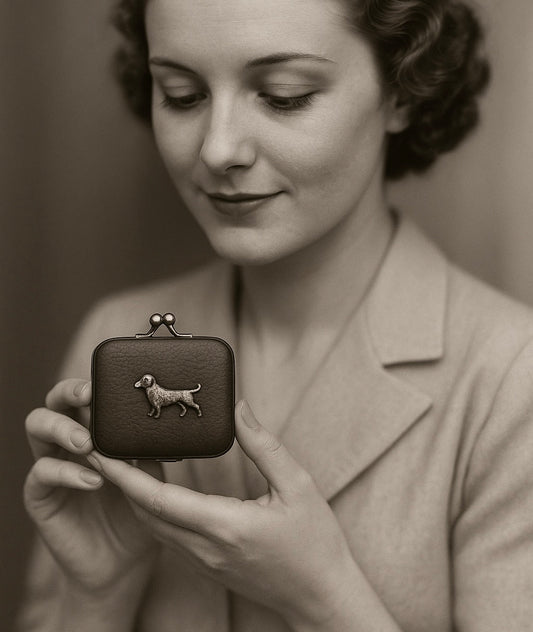 Spettacolare portamonete d’epoca anni ‘30 con cagnolino