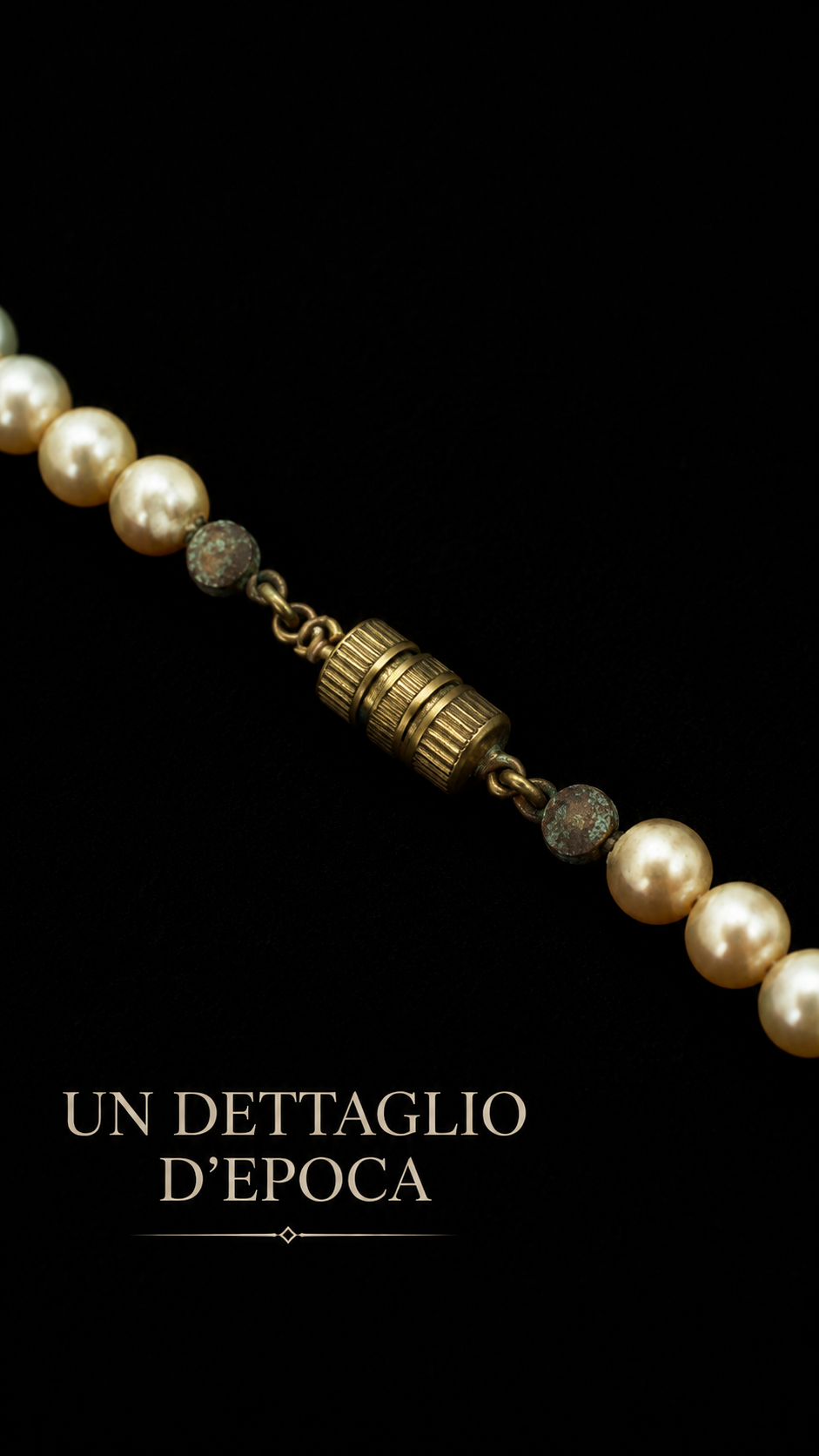 Collana 72 cm perle alternate a vetro sfaccettato, anni ‘50, vintage