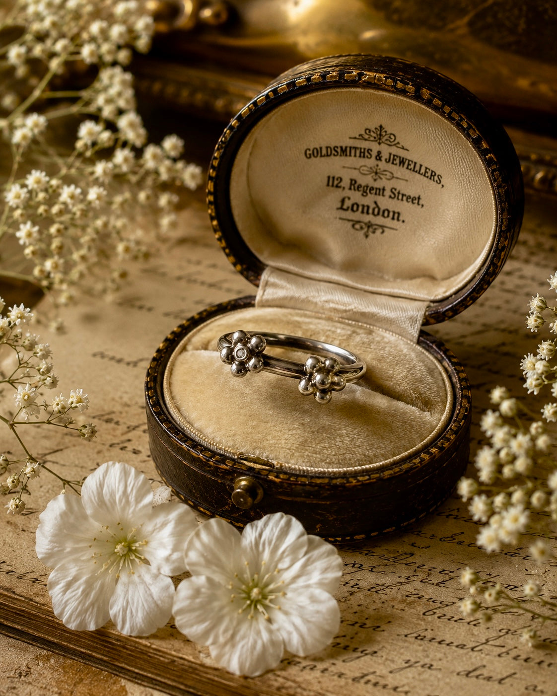 Anello argento 925 “Toi et moi” tradizione napoleonica