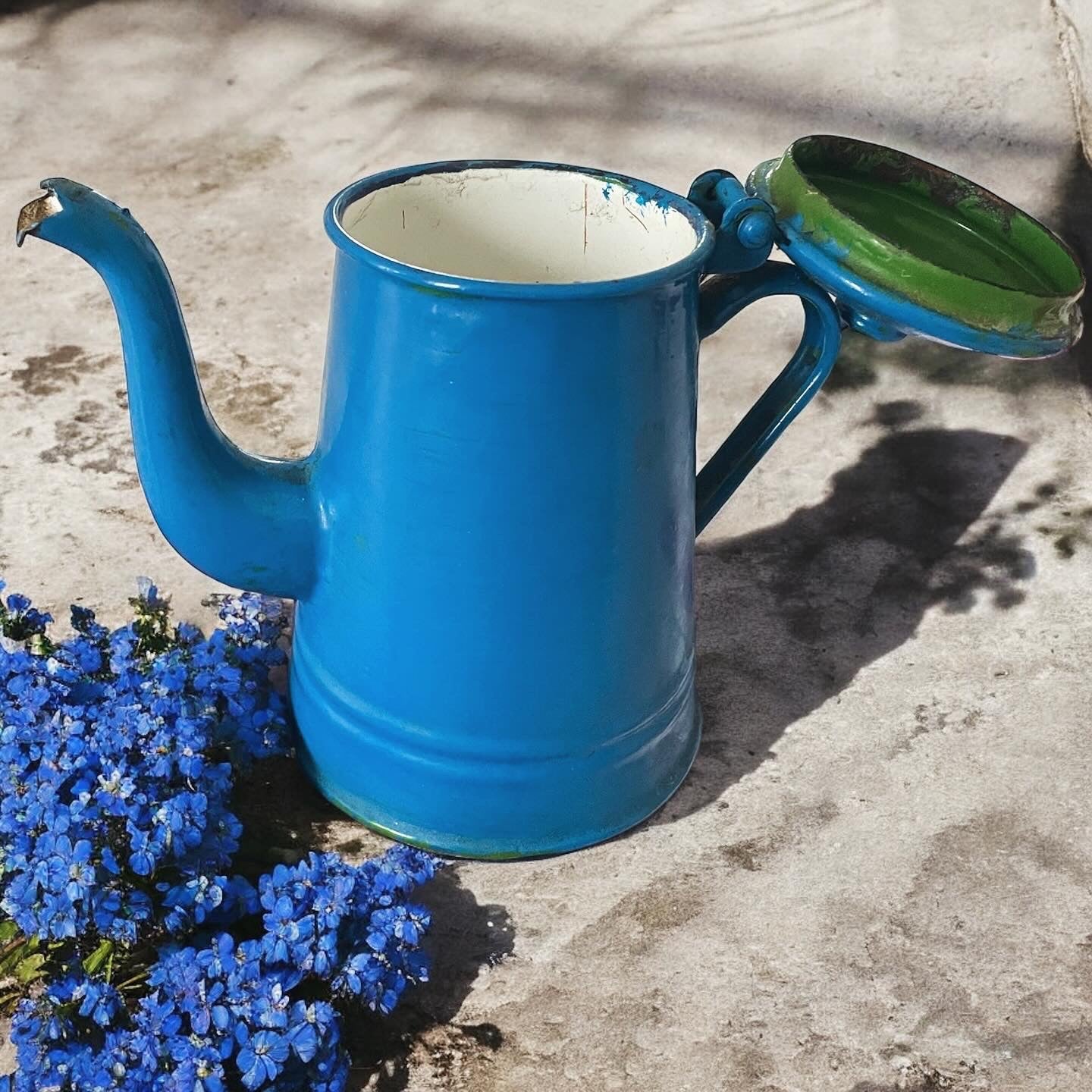 Old blue-green jug