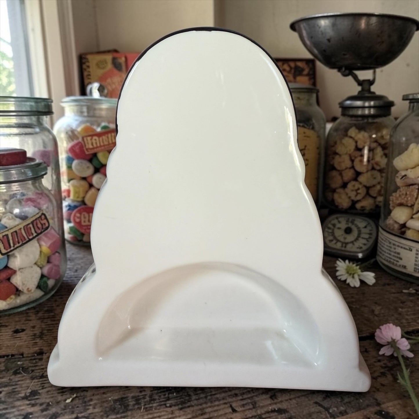 Espositore per lecca-lecca vintage Pierrot Gourmand ceramica