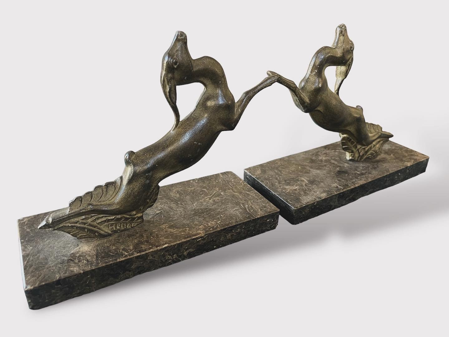 Art Deco Antelope Bookends