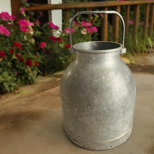 Large antique milk can