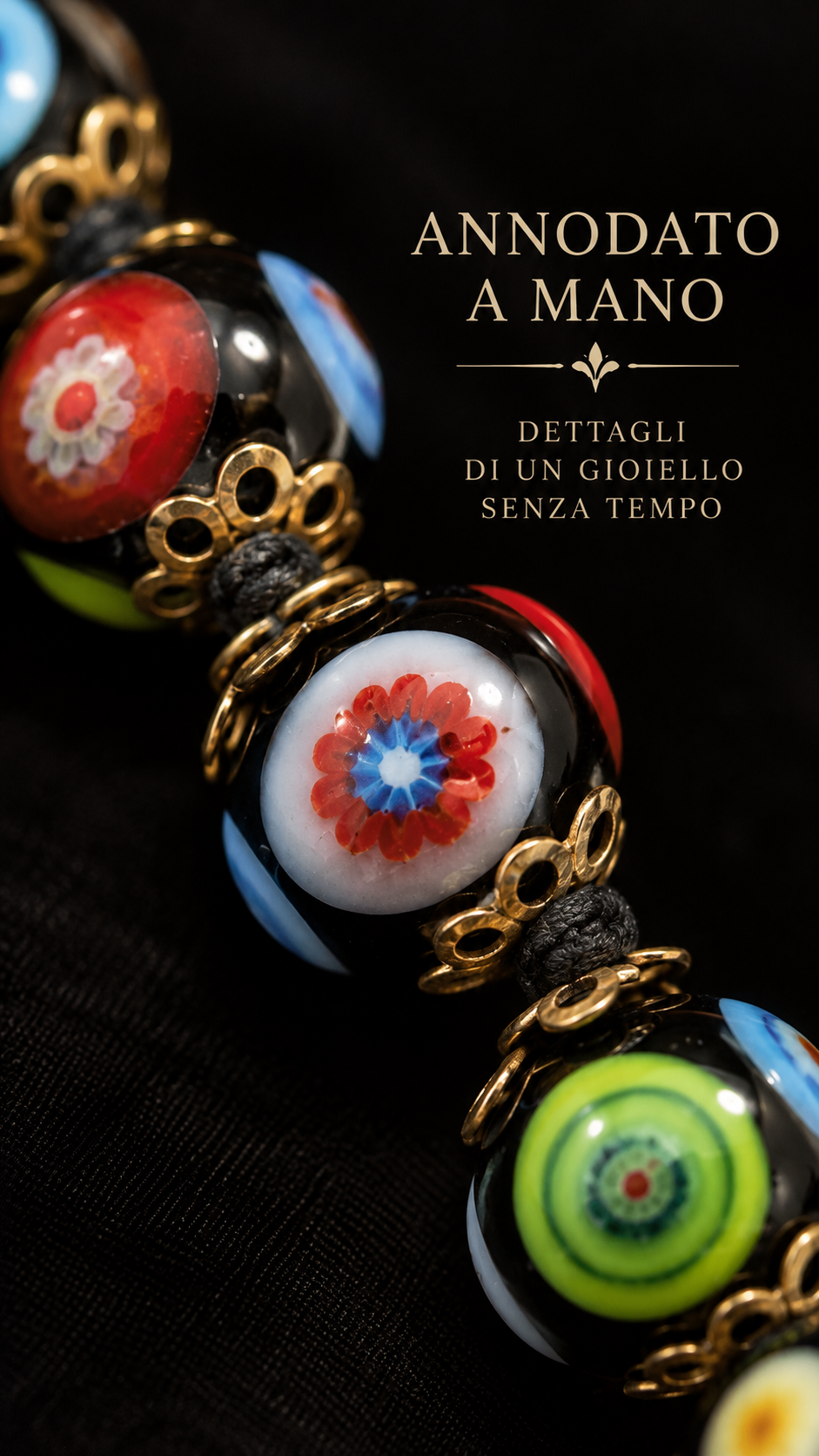 Bracciale vintage murrine millefiori