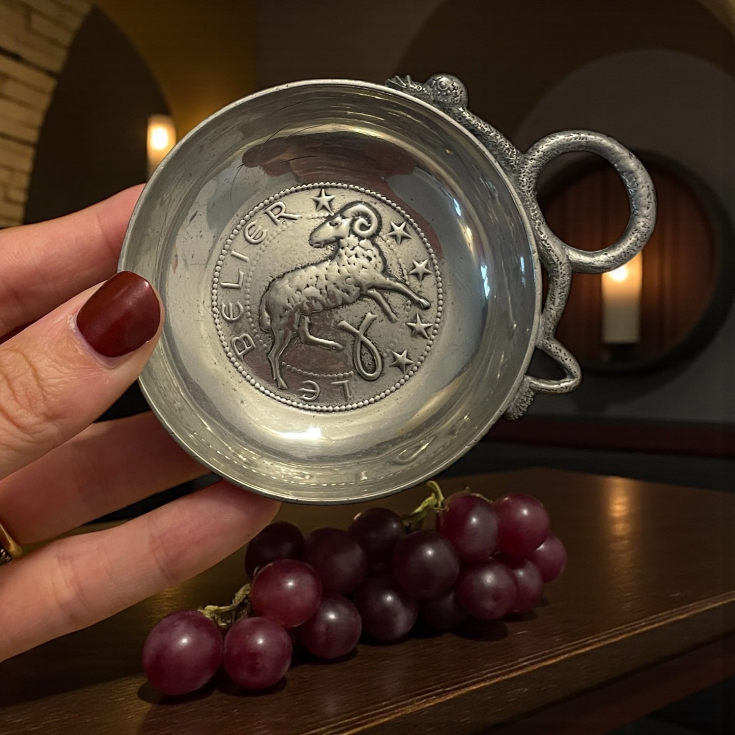 Set 4 taste - vin in peltro a tema segni zodiacali