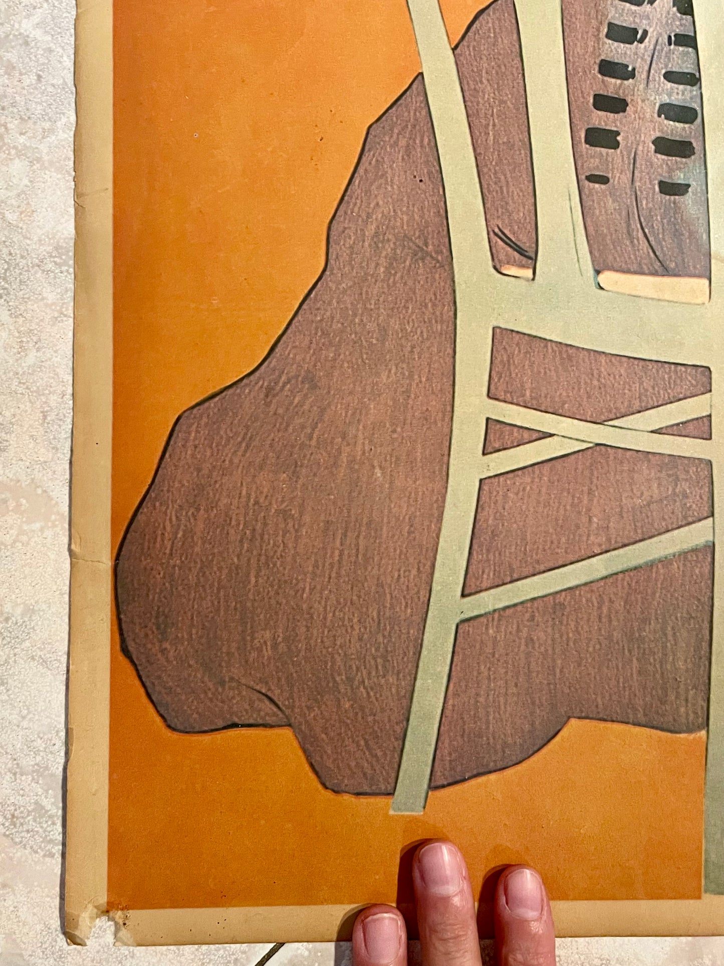 Manifesto pubblicitario liberty Confezioni MELE riedito 1970, 65 x 46 cm.