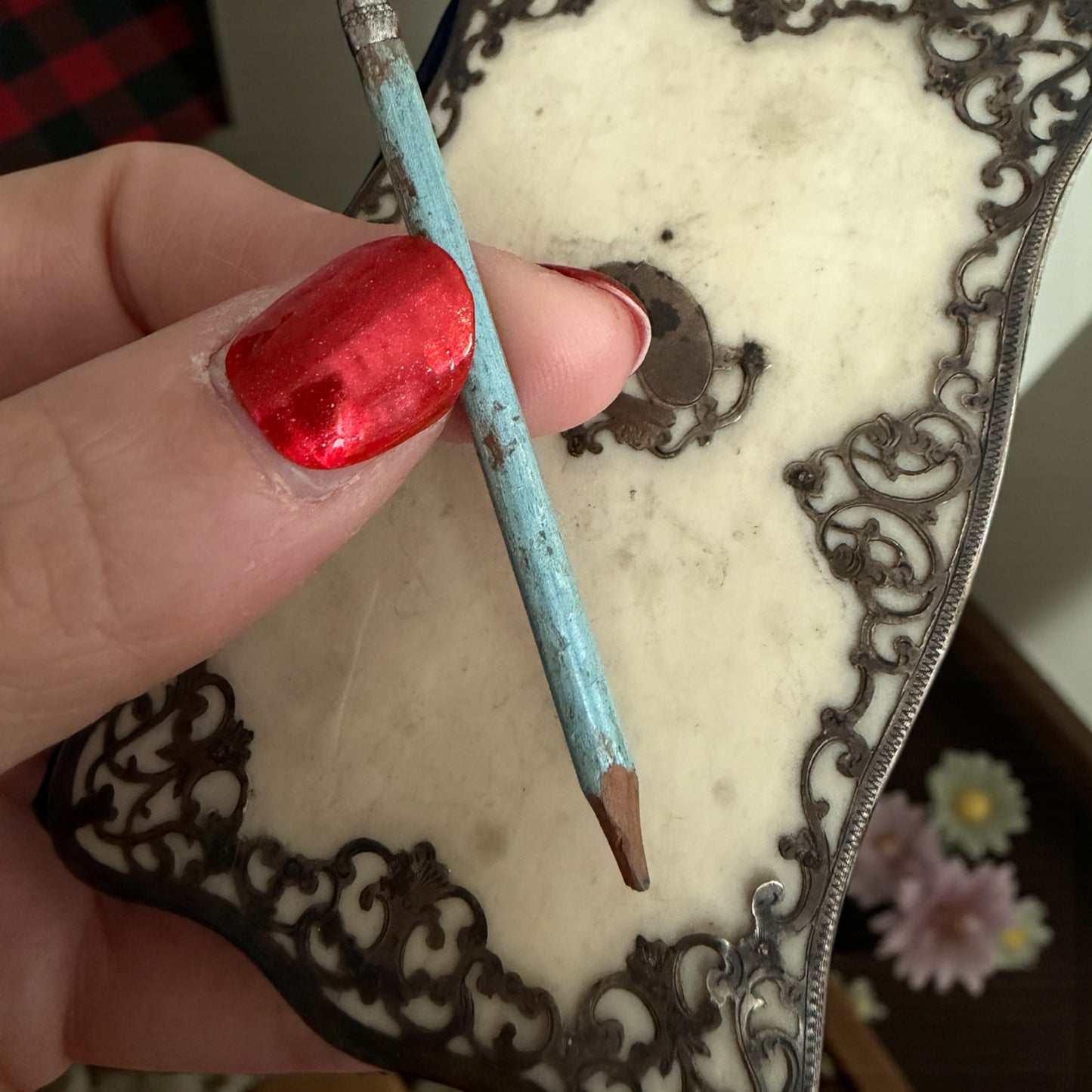 Carnet de bal antico con semanier e matitina originale, Belle Époque