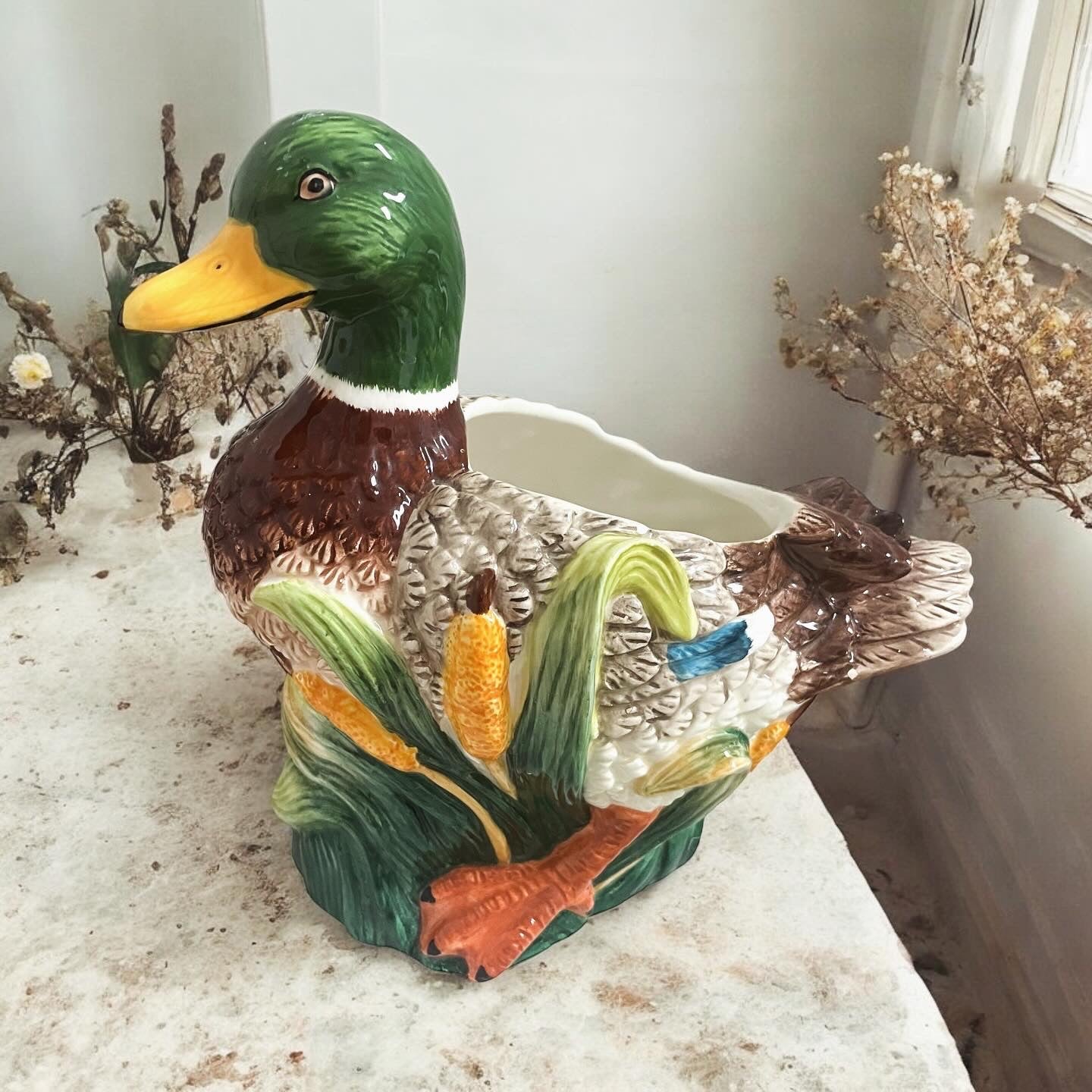 Collection of 4 vintage ceramic ducks