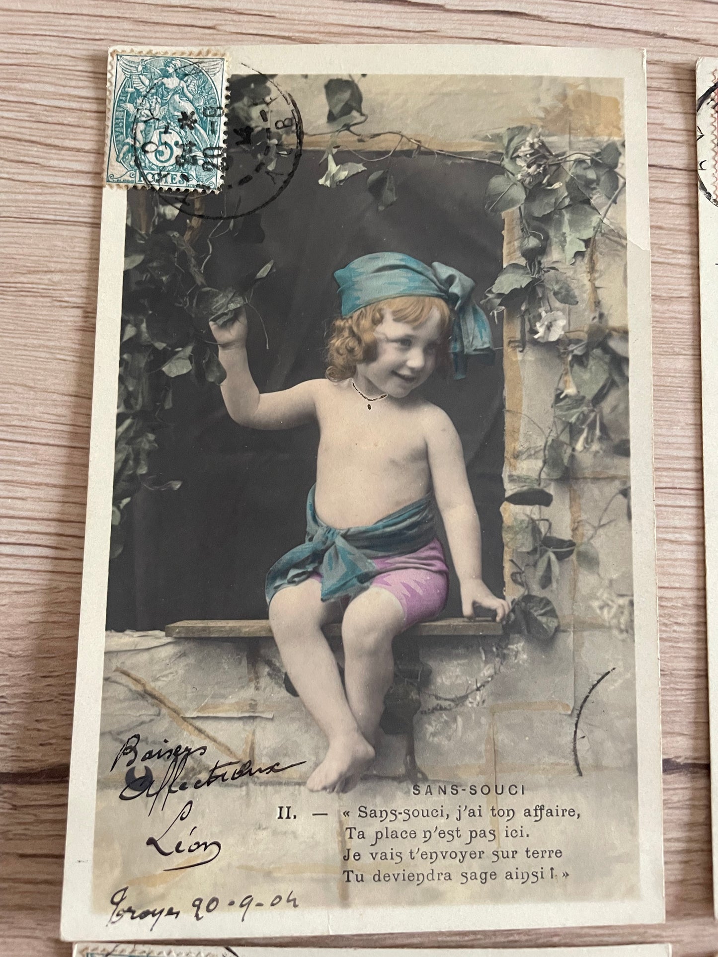 Collezione 6 cartoline 1904 fotografie virate, Sans Souci