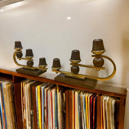 Coppia candelabri a tre luci mid century design, scandinavi, anni ‘50 - ‘60