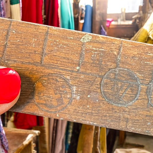 Antico metro da sarta in legno con stemma sabaudo, primo ‘900