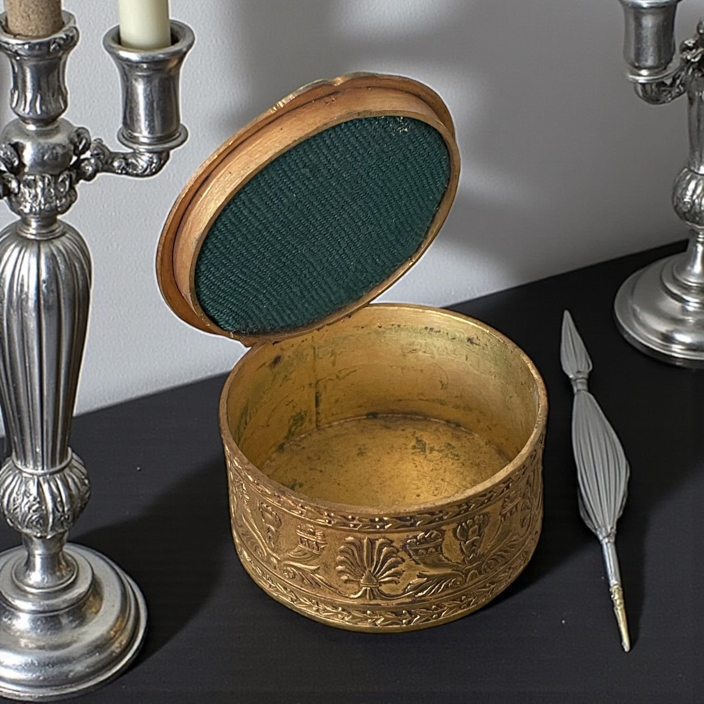 Scrigno da boudoir bronzo dorato ottocentesco