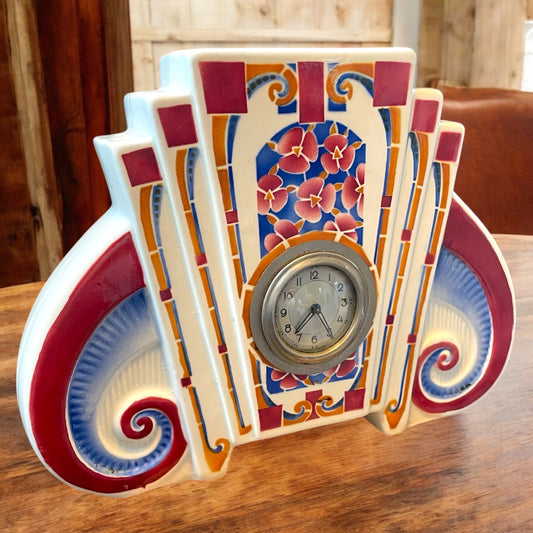 Orologio da camino antico, Art Déco, funzionante