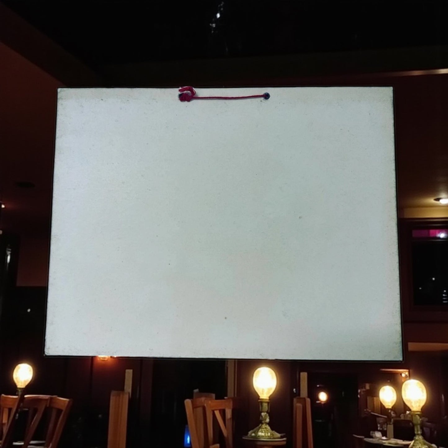 Insegna cartonata pubblicitaria anni ‘40 “Cognac del Diavolo” o Bouteille du Diable