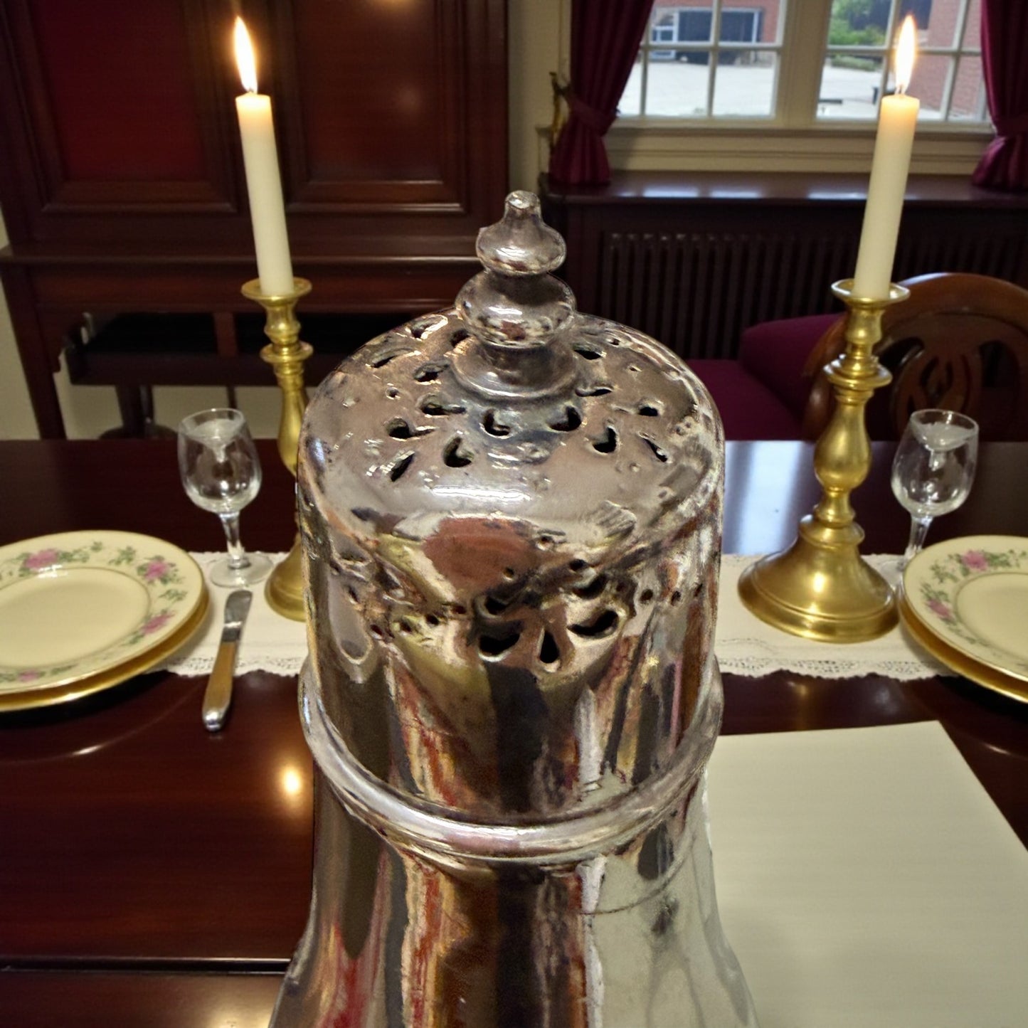 Antico sugar caster, spargi zucchero inglese d’argenteria primo ‘900