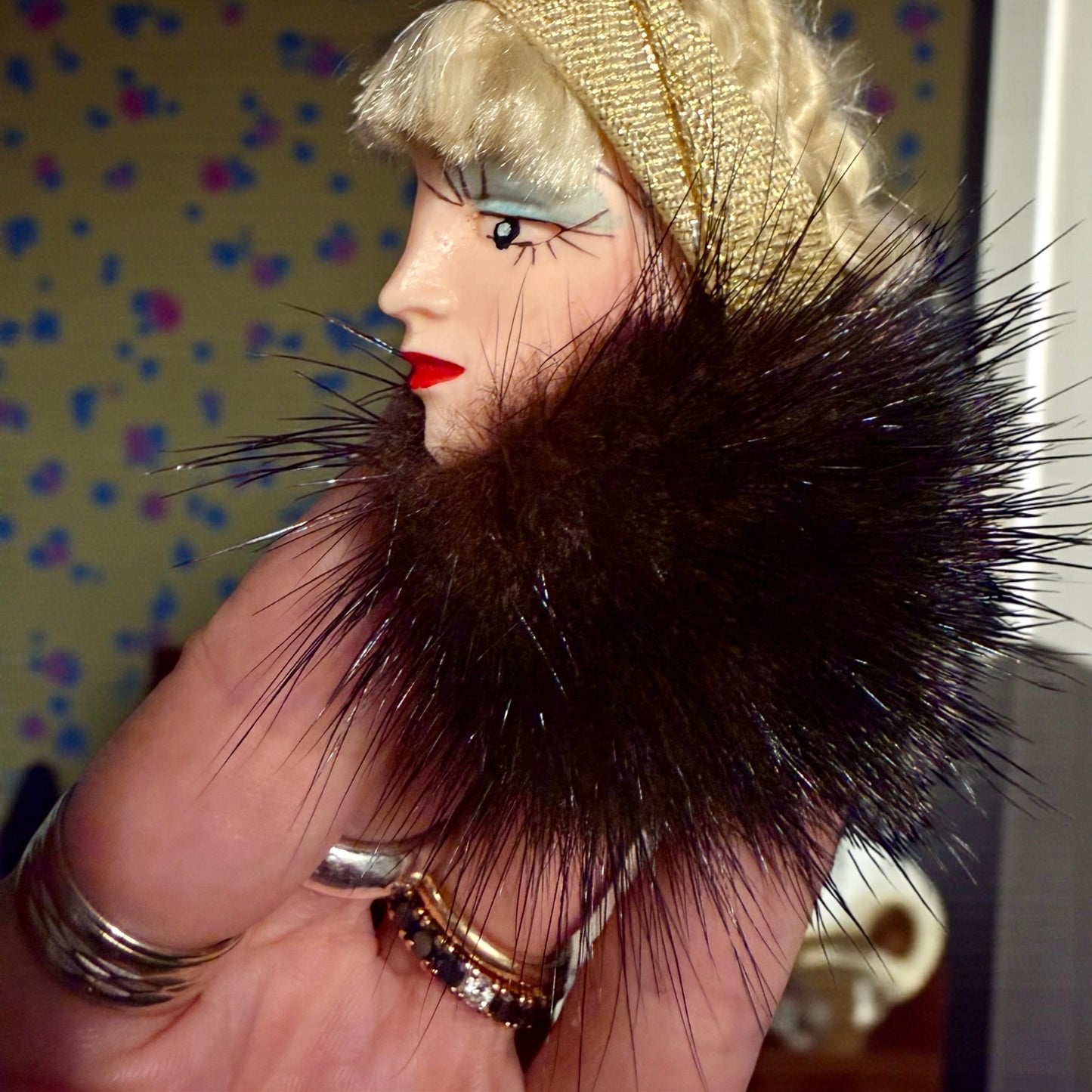 Head brooch spilla volto di donna americana anni ‘50 ca