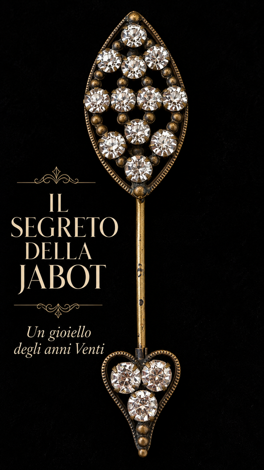 Antica spilla jabot art déco anni ‘20 - ‘30 con navetta ed elemento mobile a cuore