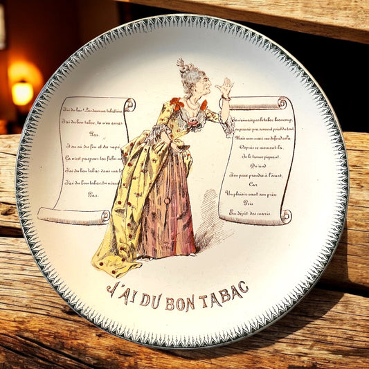 Piatto parlante “J’ai du bon tabac” 1900