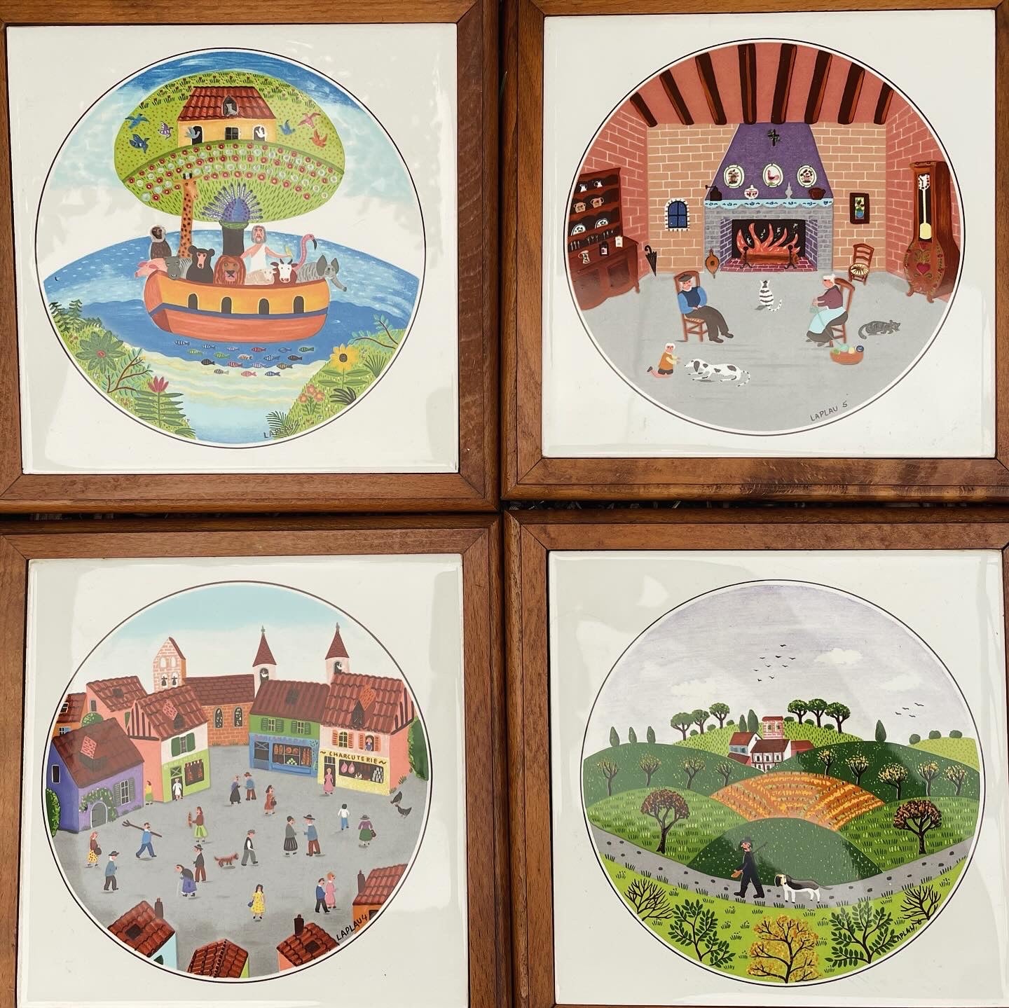 Set of 6 Gerard Laplau Villeroy Boch ceramics