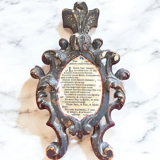 Antico Cartagloria con cornice settecentesca e cartiglio di primo ottocento