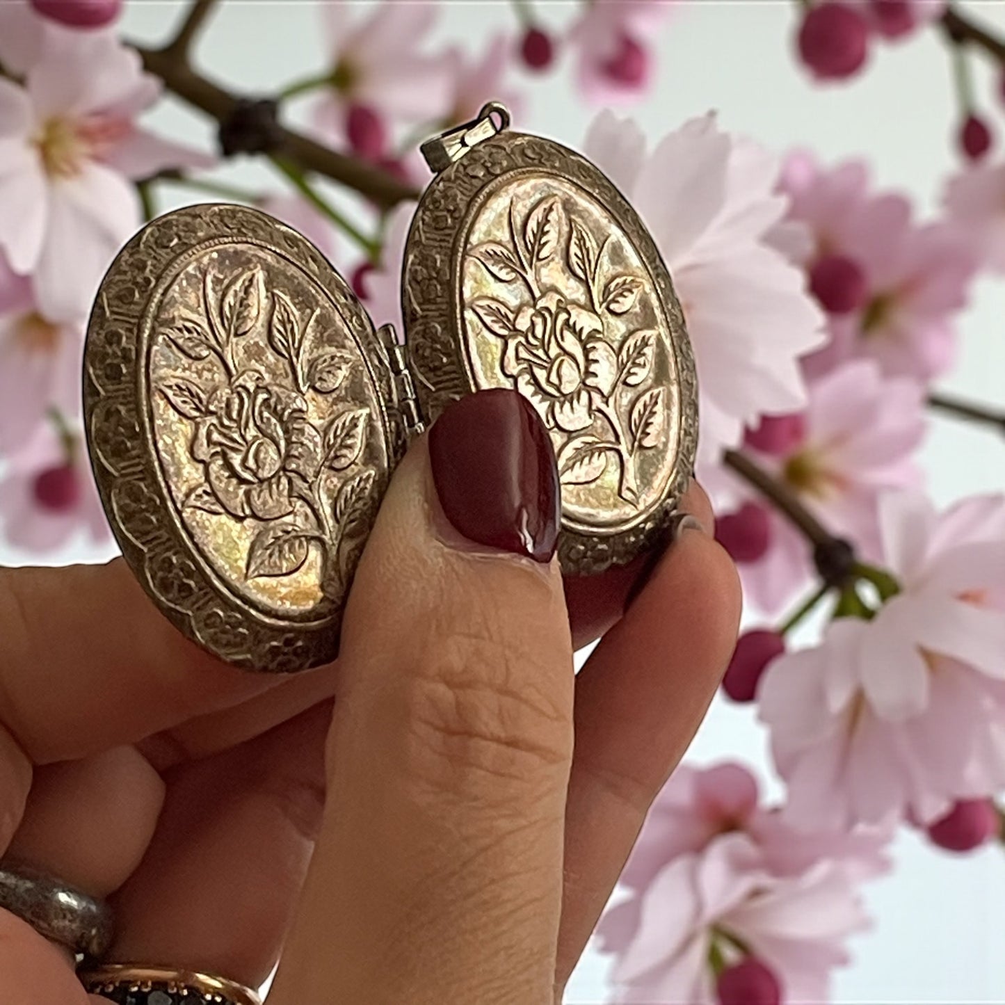 Pendente gioiello argento porta ciocca di capelli