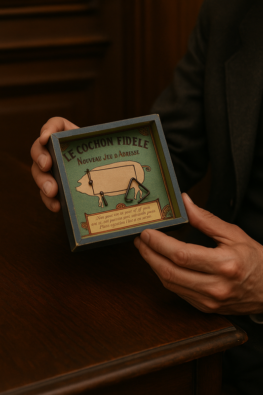 Gioco vintage “Il maiale fedele”, Francia ca 1910