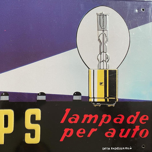 Philips car light bulbs sign