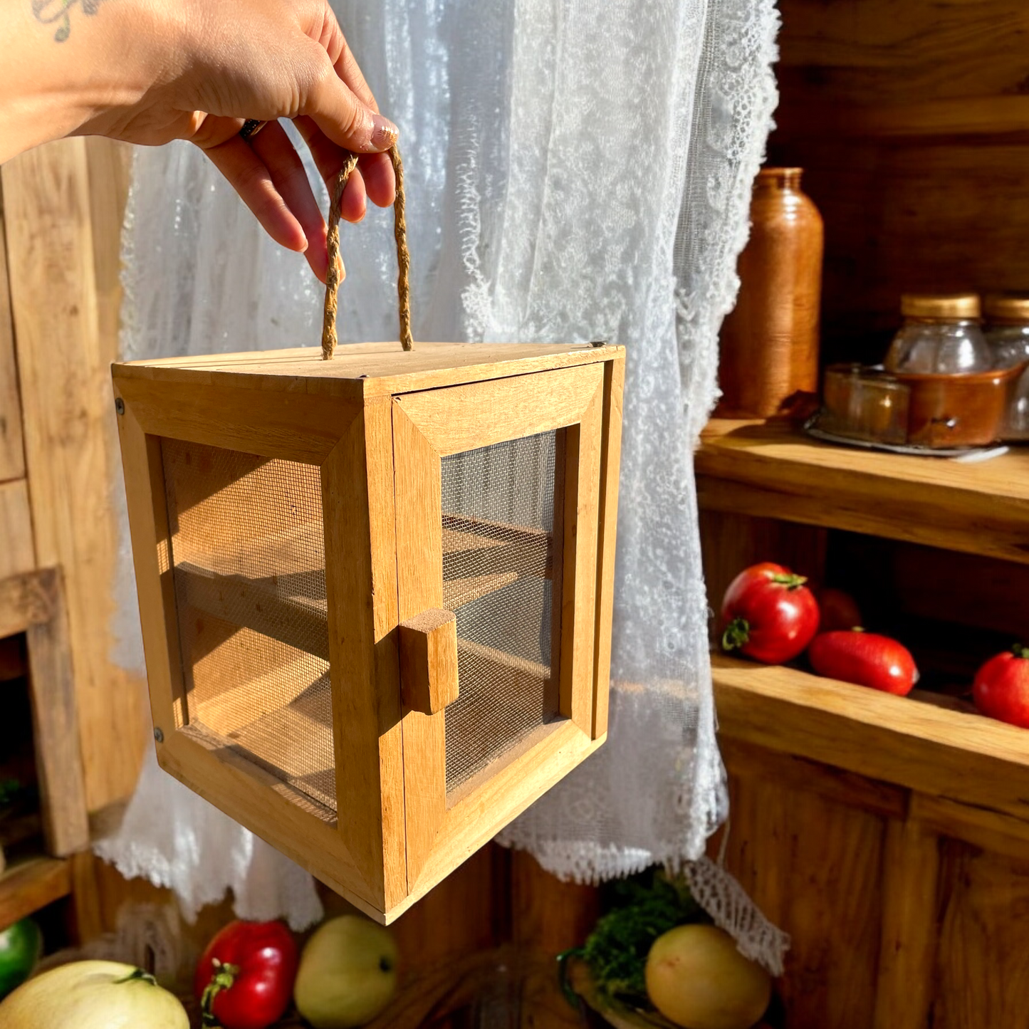 Cheese and jam display cabinet