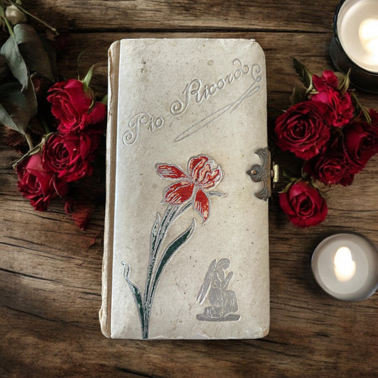 Libretto sacro “Il Pio Ricordo” con chiusura gioiello, fine ‘800-primo ‘900