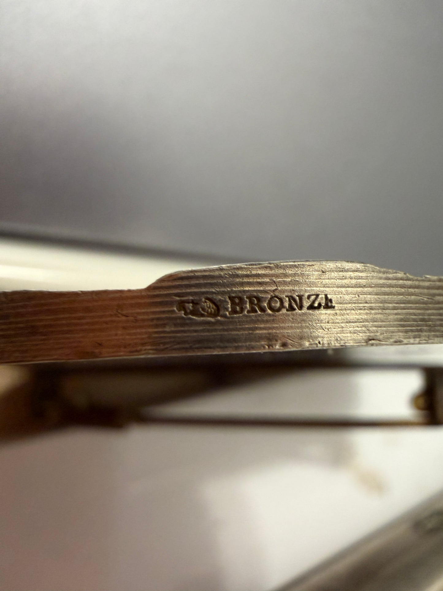 Medaglia gioiello in bronzo placcato argento, Orfeo con la lira, a firma Coudray