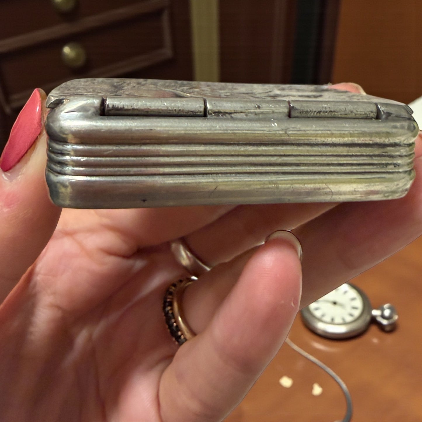 Tabacchiera Snuff box in Cornish Pewter, anni ‘60, puro British