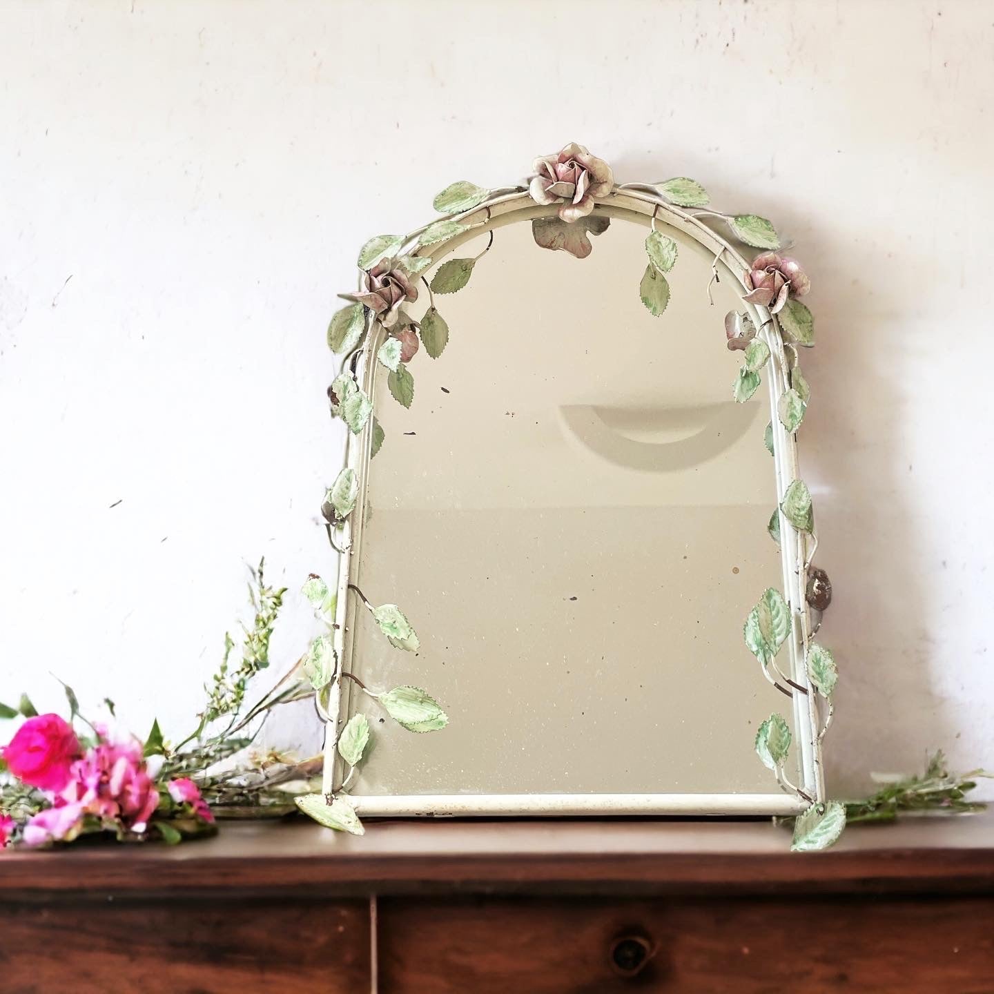 Antique mirror worked from the 40s ￼