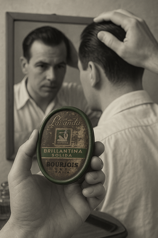 Antica scatolina in latta Brillantina Bourjois, anni ‘40