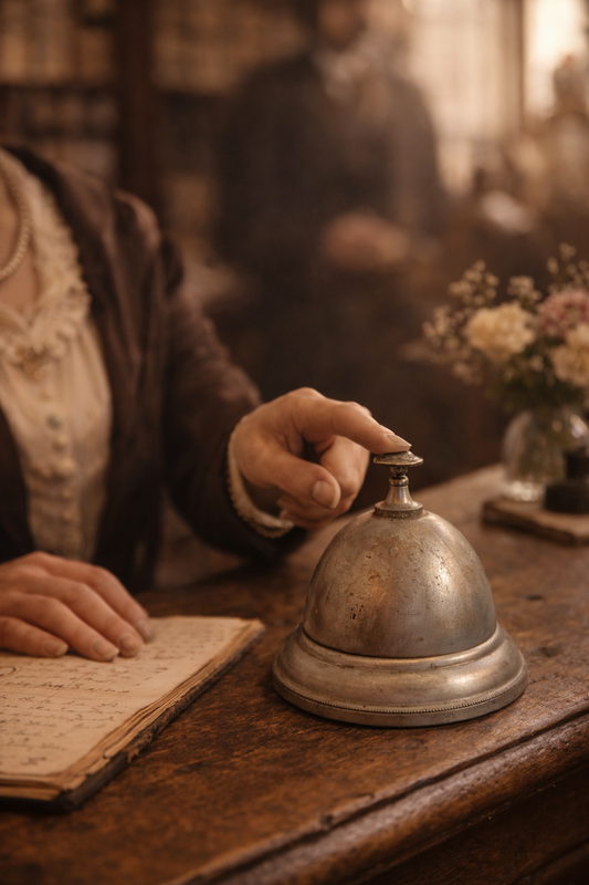 Antico campanello da banco o reception, fine ‘800 primo ‘900, suono pieno e caldo