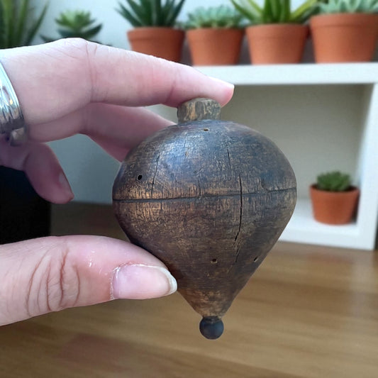 Trottola antica in legno fine ‘800